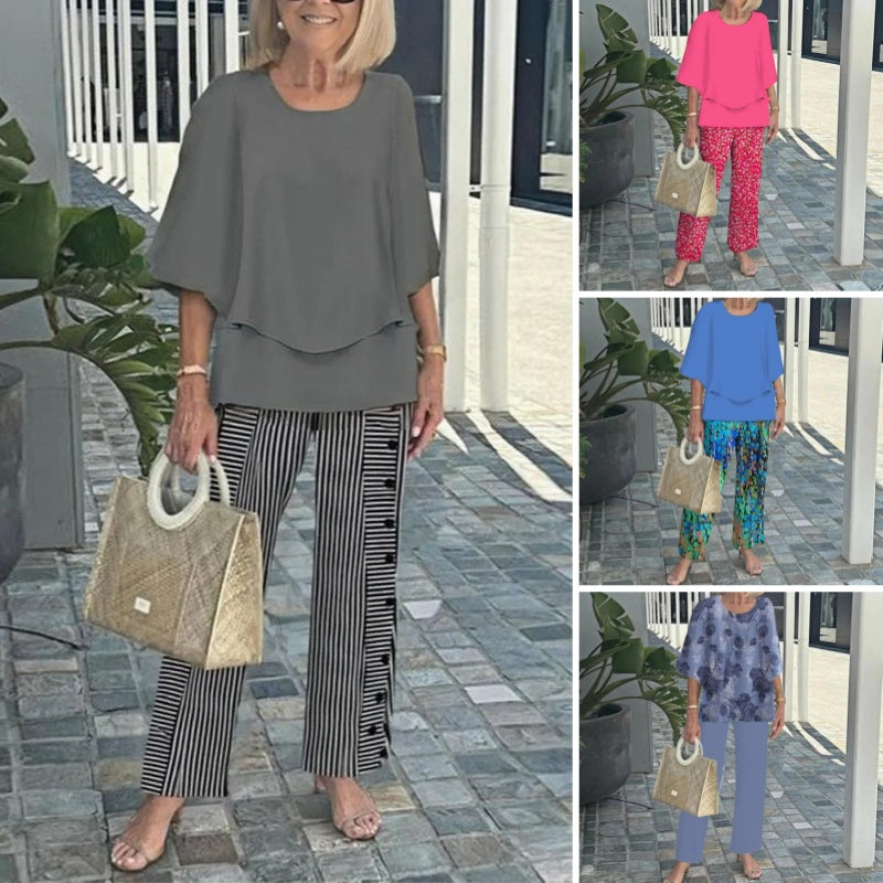 GRECERELLE Joggingpak voor dames, tweedelige outfits, tracksuit, lange mouwen, casual, V-hals, halve ritssluiting, tops en joggingbroek, trainingspakken met zakken, donkergrijs, L