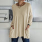 Comfortabel effen katoenen T-shirt