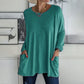Comfortabel effen katoenen T-shirt