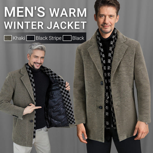 ❄️Winter-Specials-49%OFF❄️  Tweed herenjack met witte eendendons voering