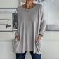 Comfortabel effen katoenen T-shirt