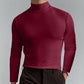 Slim fit T-shirt met lange mouwen voor heren met opstaande kraag
