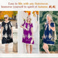 👗 Vintage jurk met ronde hals en katoenprint