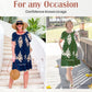 👗 Vintage jurk met ronde hals en katoenprint