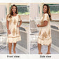 👗 Vintage jurk met ronde hals en katoenprint
