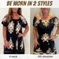 👗 Vintage jurk met ronde hals en katoenprint