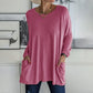 Comfortabel effen katoenen T-shirt