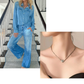 Damespyjama-set in denimlook van zacht, elastisch materiaal