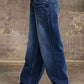 Wassen jeans met rechte pijpen en middelhoge taille