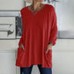 Comfortabel effen katoenen T-shirt