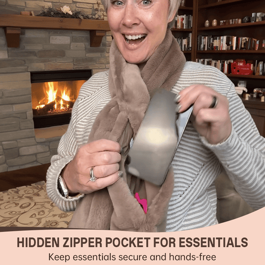 🎅Kerstspecials € 16,98!!⚡Meer dan 50.000 verkocht!🧣Ultrazachte sjaal van imitatiebont met doorlopende sluiting en verborgen ritsvakje