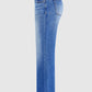 Wassen jeans met rechte pijpen en middelhoge taille