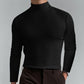 Slim fit T-shirt met lange mouwen voor heren met opstaande kraag
