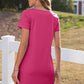 Laatste dag promotie 50% UIT 👗  Casual Square Neck Pocket Korte Mouw Jurk met Zakken voor dames