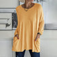 Comfortabel effen katoenen T-shirt