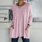 Comfortabel effen katoenen T-shirt