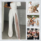 ✨👠Sparkling One Shoulder Mesh Flared Jumpsuit🖤