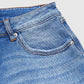 Wassen jeans met rechte pijpen en middelhoge taille