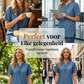 💥⏰TIJDELIJK KORTING 50%👖Dames Kwalitatieve mengstof Denim Tuniek✨V-hals los passend voor dagelijks dragen