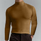 Slim fit T-shirt met lange mouwen voor heren met opstaande kraag