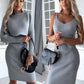 🎁Nieuw product 49% korting 🔥2025 Nieuw Gebreide pullover trui en cami-jurk set