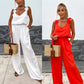 👗 Dames Mouwloze Jumpsuit: Brede Benen, Chic & Comfortabel