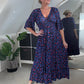 Luipaard jurk met gerimpelde taille