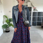 Luipaard jurk met gerimpelde taille