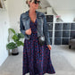 Luipaard jurk met gerimpelde taille