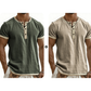 ⌛Tijdelijke aanbieding – Ademend Henley-shirt met korte mouwen voor heren