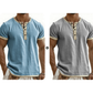 ⌛Tijdelijke aanbieding – Ademend Henley-shirt met korte mouwen voor heren