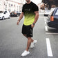 🏖️😎Set met T-shirt en korte broek met kleurverloop voor heren