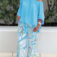 Tweedelig setje met damesbroek en off-shoulder top