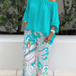 Tweedelig setje met damesbroek en off-shoulder top