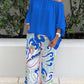 Tweedelig setje met damesbroek en off-shoulder top
