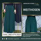 👖Modieuze en veelzijdige broek met hoge taille en geplooide wijde pijpen
