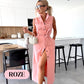 🔥 2025 NIEUWE VERKOOP -50% KORTING💥 Dames Denim Midi Jurk met Tailleband