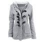 Dames Winter Warme Jas met Capuchon en Doodsknoop