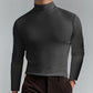 Slim fit T-shirt met lange mouwen voor heren met opstaande kraag