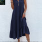 Knoopdetail gelaagde zoom smockjurk (50% korting)