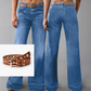 🎁2026 Nieuw binnen💥 Retro flare jeans voor dames met zakken