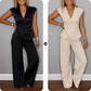 💋 Elegante 2-delige dames set – V-hals top & broek