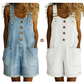 💙 Dames losse denim overallshort verstelbare banden & ruime zakken S-2XL