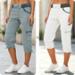 Cargo-capribroek met hoge taille voor dames