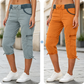 Cargo-capribroek met hoge taille voor dames