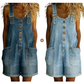 💙 Dames losse denim overallshort verstelbare banden & ruime zakken S-2XL
