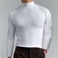 Slim fit T-shirt met lange mouwen voor heren met opstaande kraag