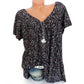 🌸Katoenen shirt met korte mouwen, V-hals en print