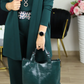 Elegant Lange Cardigan & Top & Broek 3-Delige Set