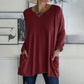 Comfortabel effen katoenen T-shirt